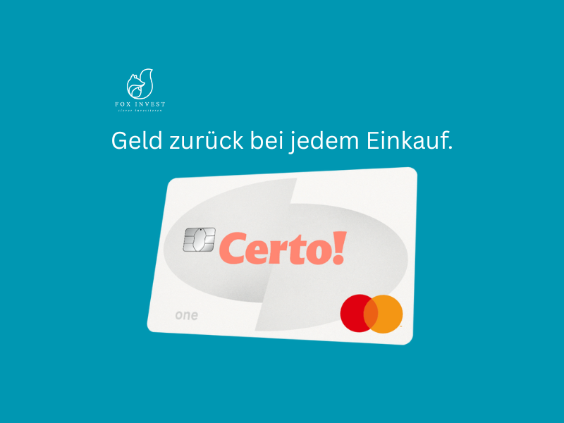Geld zurück bei jedem Einkauf mit der Kreditkarte “Certo! One Mastercard” von Cembra