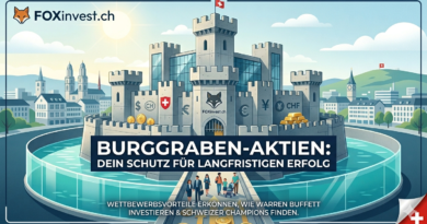 Burggraben sind ein Wettbewerbsvorteil bei Unternehmen und Aktien