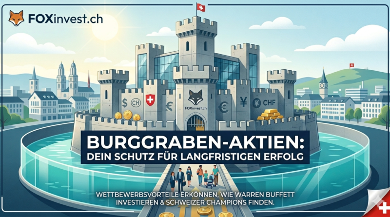 Burggraben sind ein Wettbewerbsvorteil bei Unternehmen und Aktien