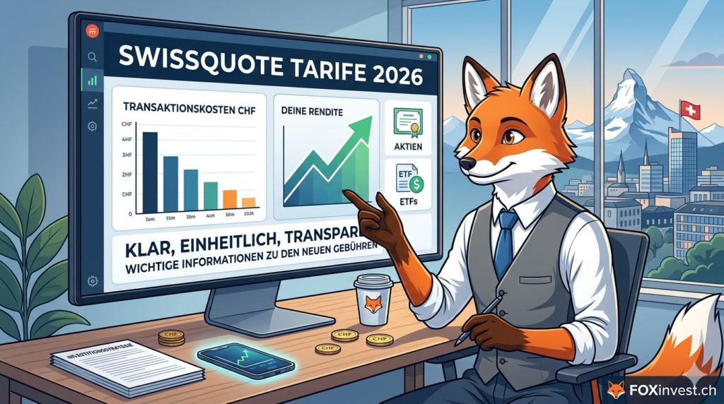 Swissquote Tarife 2026, mit weniger Gebühren optimierst Du Deine Rendite