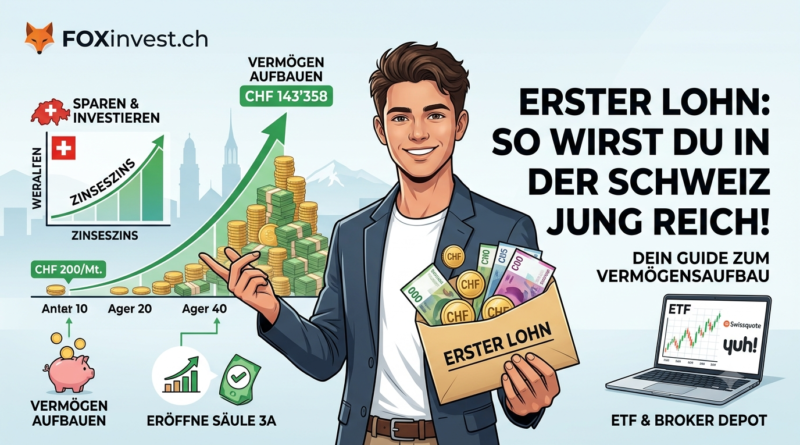 Erster Lohn und Geld sparen in der Schweiz: Der geheime Masterplan, wie du jung ein Vermögen aufbaust